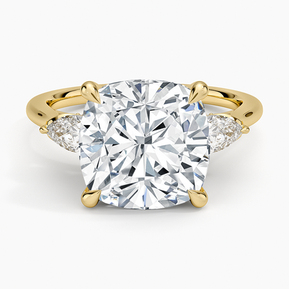 1.60 Carat Princess Halo Design Solitaire Lab Diamond Ring 18K - Florina 