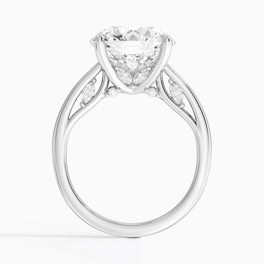 5.30  Hidden Halo Tasarım Tektaş Laboratuvar Pırlanta Yüzük - Dalara