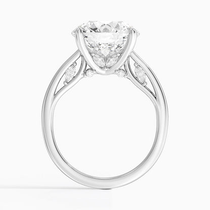 5.30  Hidden Halo Tasarım Tektaş Laboratuvar Pırlanta Yüzük - Dalara