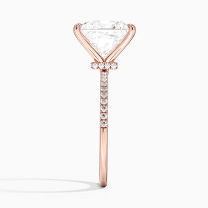 1.60 Carat Princess Halo Design Solitaire Lab Diamond Ring 18K - Florina 