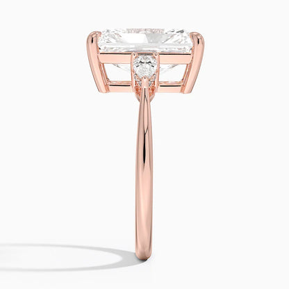 1.60 Carat Princess Halo Design Solitaire Lab Diamond Ring 18K - Florina 