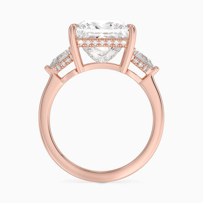 1.60 Carat Princess Halo Design Solitaire Lab Diamond Ring 18K - Florina 