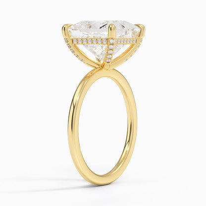 1.60 Carat Princess Halo Design Solitaire Lab Diamond Ring 18K - Florina 