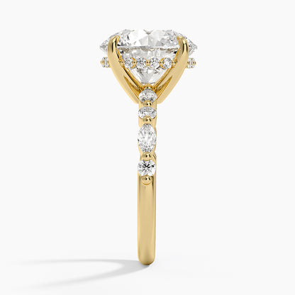 1.60 Carat Princess Halo Design Solitaire Lab Diamond Ring 18K - Florina 
