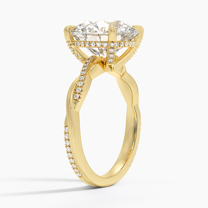 1.60 Carat Princess Halo Design Solitaire Lab Diamond Ring 18K - Florina 
