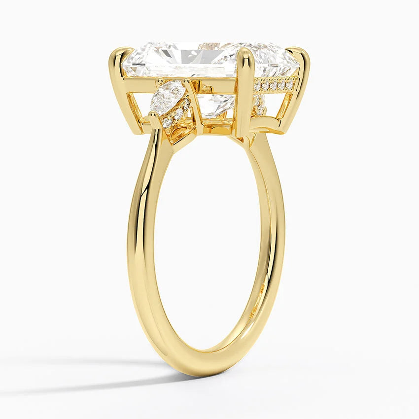 1.60 Carat Princess Halo Design Solitaire Lab Diamond Ring 18K - Florina 