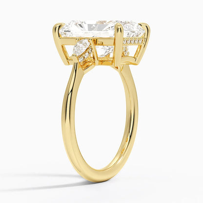 1.60 Carat Princess Halo Design Solitaire Lab Diamond Ring 18K - Florina 