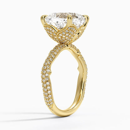 5.75 Cushion Kesim Hidden Halo Tasarım Tektaş Laboratuvar Pırlanta Yüzük - Filara