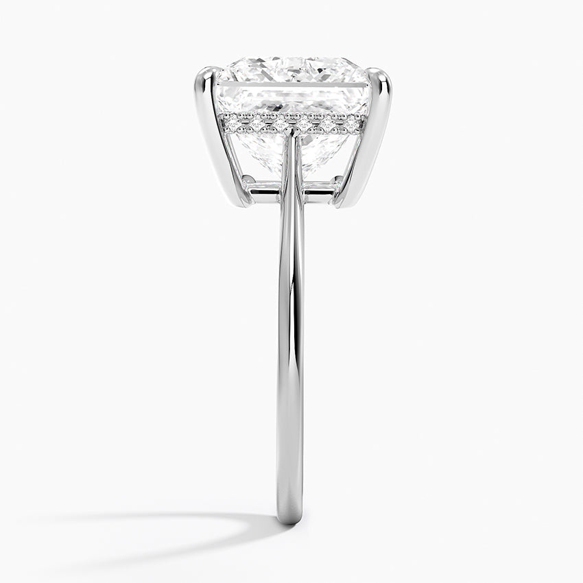 5.10 Karat Prenses Kesim Hidden Halo Tasarım Tektaş Laboratuvar Pırlanta Yüzük - Monaco