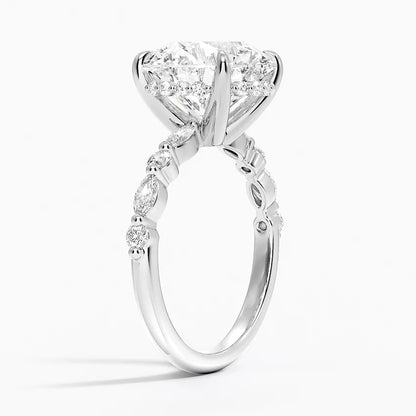 1.60 Carat Princess Halo Design Solitaire Lab Diamond Ring 18K - Florina 