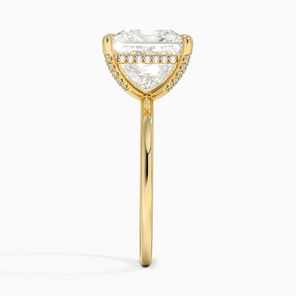 1.60 Carat Princess Halo Design Solitaire Lab Diamond Ring 18K - Florina 