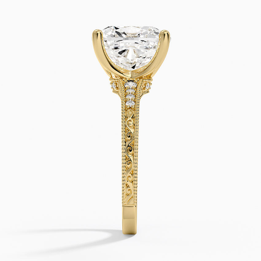 5.15 Karat Cushion Kesim Hidden Halo Tasarım Tektaş Laboratuvar Pırlanta Yüzük - Venice