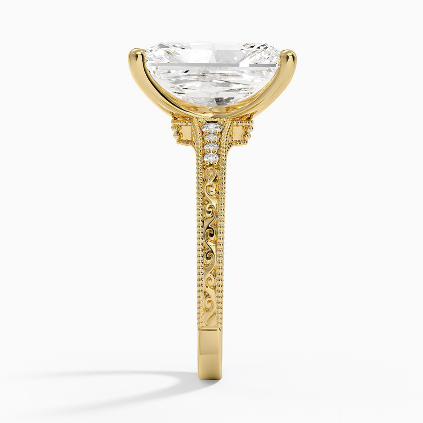 5.15 Karat Radiant Kesim Hidden Halo Tasarım Tektaş Laboratuvar Pırlanta Yüzük - Venice