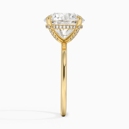 1.60 Carat Princess Halo Design Solitaire Lab Diamond Ring 18K - Florina 