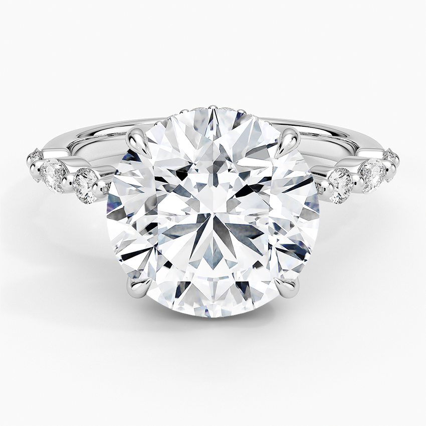 1.60 Carat Princess Halo Design Solitaire Lab Diamond Ring 18K - Florina 