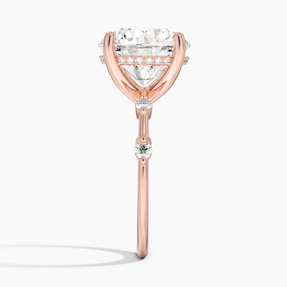 5.20 Hidden Halo Tasarım Tektaş Laboratuvar Pırlanta Yüzük - Zelora