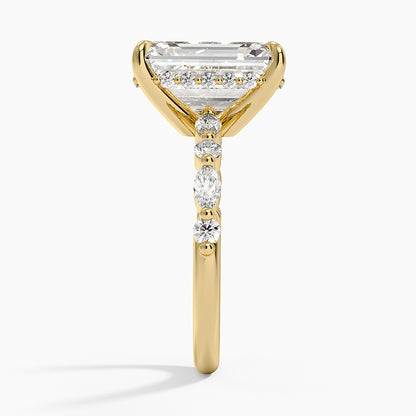 1.60 Carat Princess Halo Design Solitaire Lab Diamond Ring 18K - Florina 