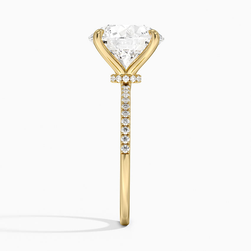 5.25 Karat Hidden Halo Tasarım Tektaş Laboratuvar Pırlanta Yüzük - Filora - Bold Diamonds