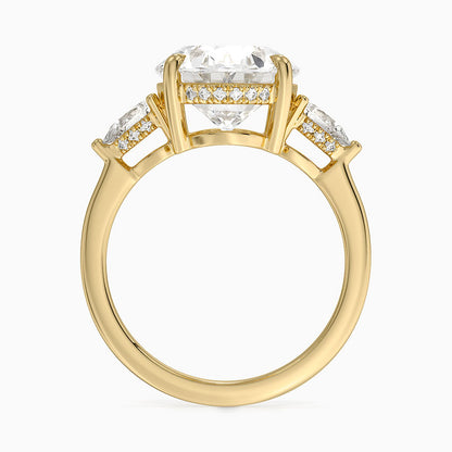 1.60 Carat Princess Halo Design Solitaire Lab Diamond Ring 18K - Florina 