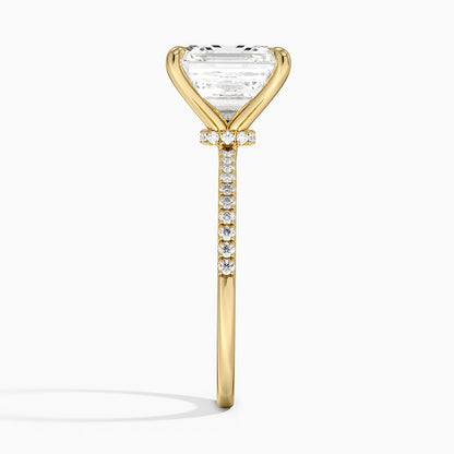 1.60 Carat Princess Halo Design Solitaire Lab Diamond Ring 18K - Florina 