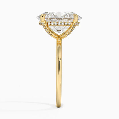 1.60 Carat Princess Halo Design Solitaire Lab Diamond Ring 18K - Florina 