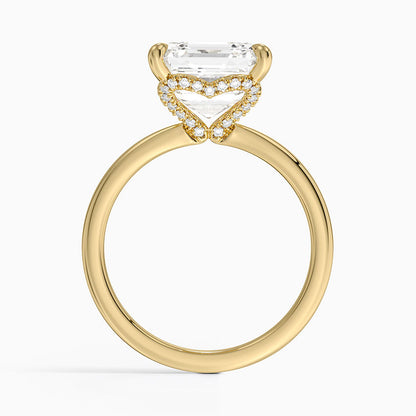 1.60 Carat Princess Halo Design Solitaire Lab Diamond Ring 18K - Florina 