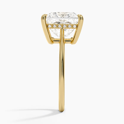 1.60 Carat Princess Halo Design Solitaire Lab Diamond Ring 18K - Florina 