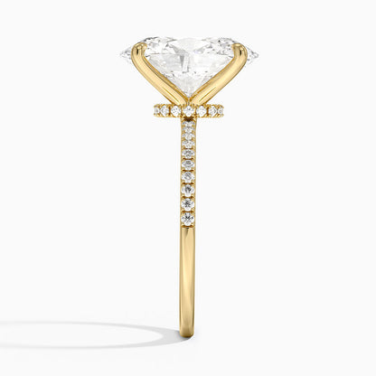 1.60 Carat Princess Halo Design Solitaire Lab Diamond Ring 18K - Florina 