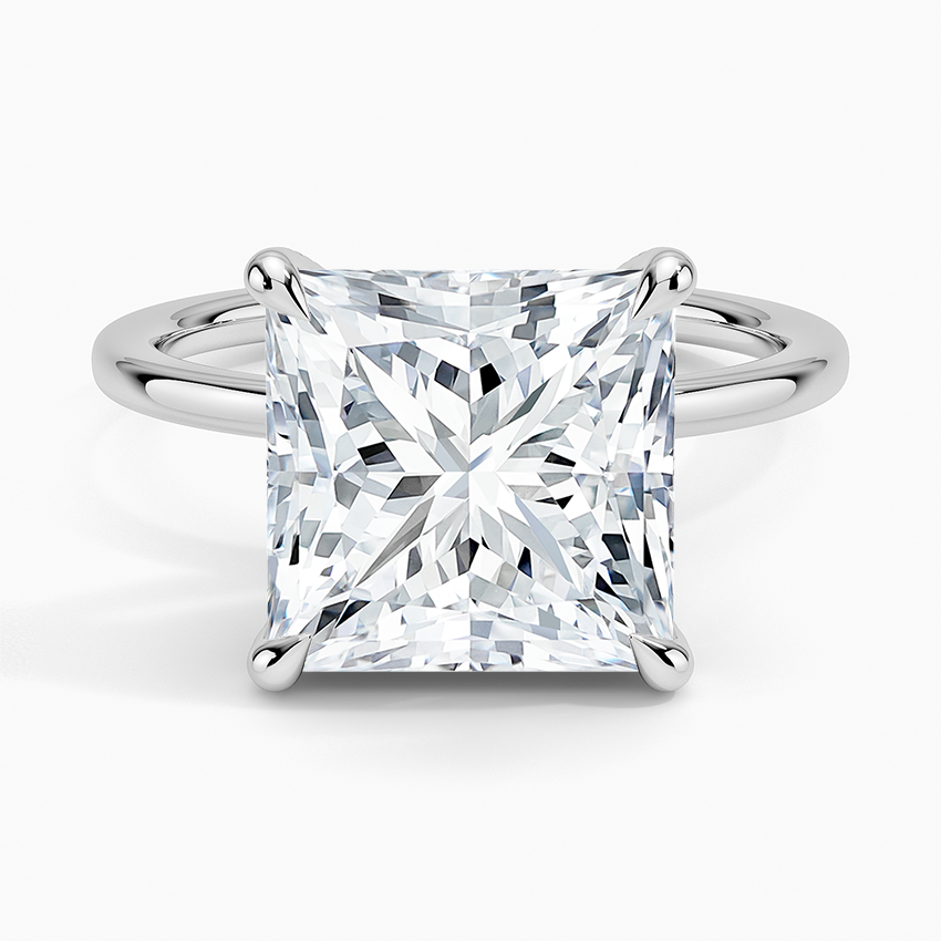 1.60 Carat Princess Halo Design Solitaire Lab Diamond Ring 18K - Florina 