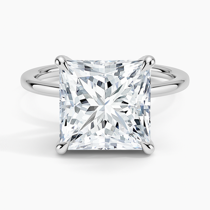 1.60 Carat Princess Halo Design Solitaire Lab Diamond Ring 18K - Florina 