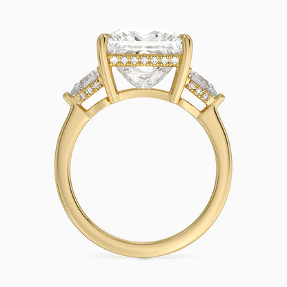 1.60 Carat Princess Halo Design Solitaire Lab Diamond Ring 18K - Florina 