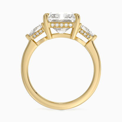 1.60 Carat Princess Halo Design Solitaire Lab Diamond Ring 18K - Florina 