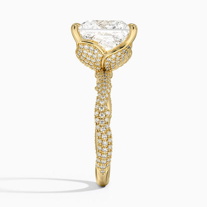 5.75 Prenses Kesim Hidden Halo Tasarım Tektaş Laboratuvar Pırlanta Yüzük - Filara