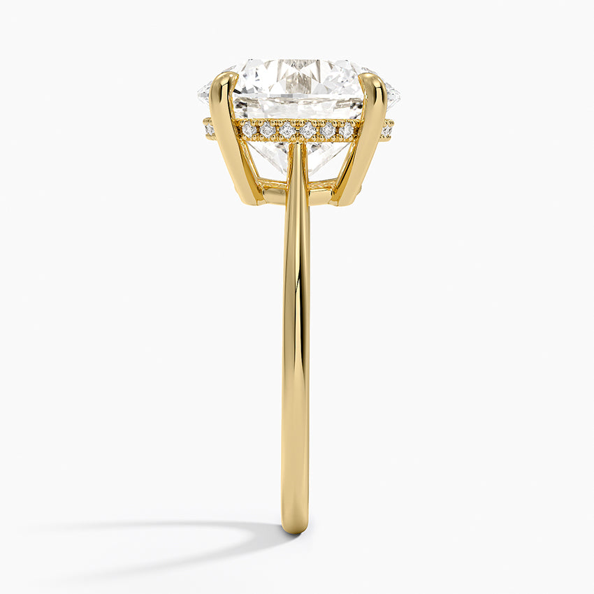 5.10 Karat Yuvarlak Kesim Hidden Halo Tasarım Tektaş Laboratuvar Pırlanta Yüzük - Monaco - Bold Diamonds