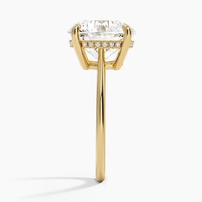 1.60 Carat Princess Halo Design Solitaire Lab Diamond Ring 18K - Florina 