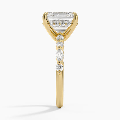 1.60 Carat Princess Halo Design Solitaire Lab Diamond Ring 18K - Florina 