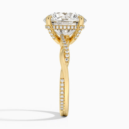 1.60 Carat Princess Halo Design Solitaire Lab Diamond Ring 18K - Florina 