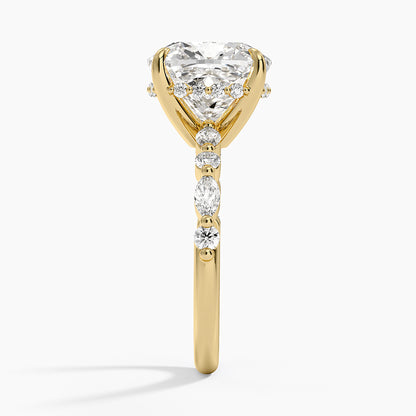 1.60 Carat Princess Halo Design Solitaire Lab Diamond Ring 18K - Florina 