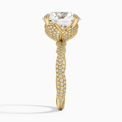 5.75 Hidden Halo Tasarım Tektaş Laboratuvar Pırlanta Yüzük - Filara