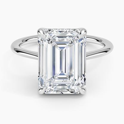 1.60 Carat Princess Halo Design Solitaire Lab Diamond Ring 18K - Florina 