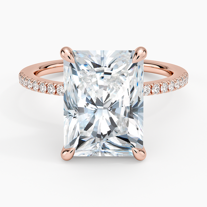 1.60 Carat Princess Halo Design Solitaire Lab Diamond Ring 18K - Florina 