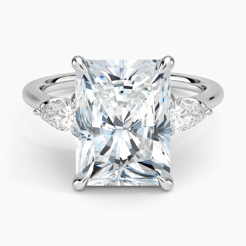 1.60 Carat Princess Halo Design Solitaire Lab Diamond Ring 18K - Florina 