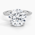 5.25 Karat Hidden Halo Tasarım Tektaş Laboratuvar Pırlanta Yüzük 18K  - Melora - Bold Diamonds