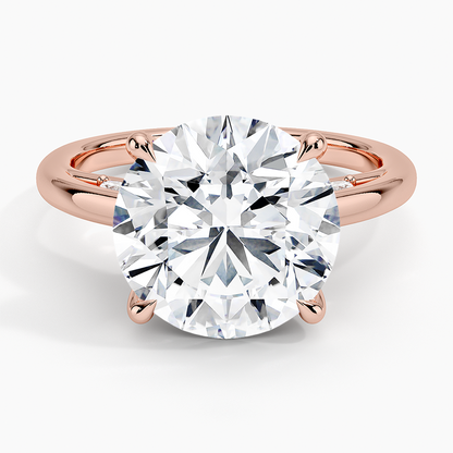 5.30  Hidden Halo Tasarım Tektaş Laboratuvar Pırlanta Yüzük - Dalara