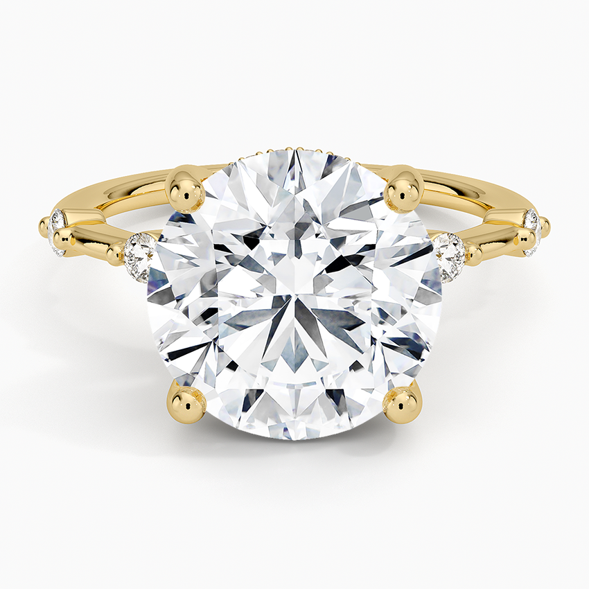 5.20 Hidden Halo Tasarım Tektaş Laboratuvar Pırlanta Yüzük - Zelora