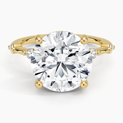 5.20 Hidden Halo Tasarım Tektaş Laboratuvar Pırlanta Yüzük - Zelora