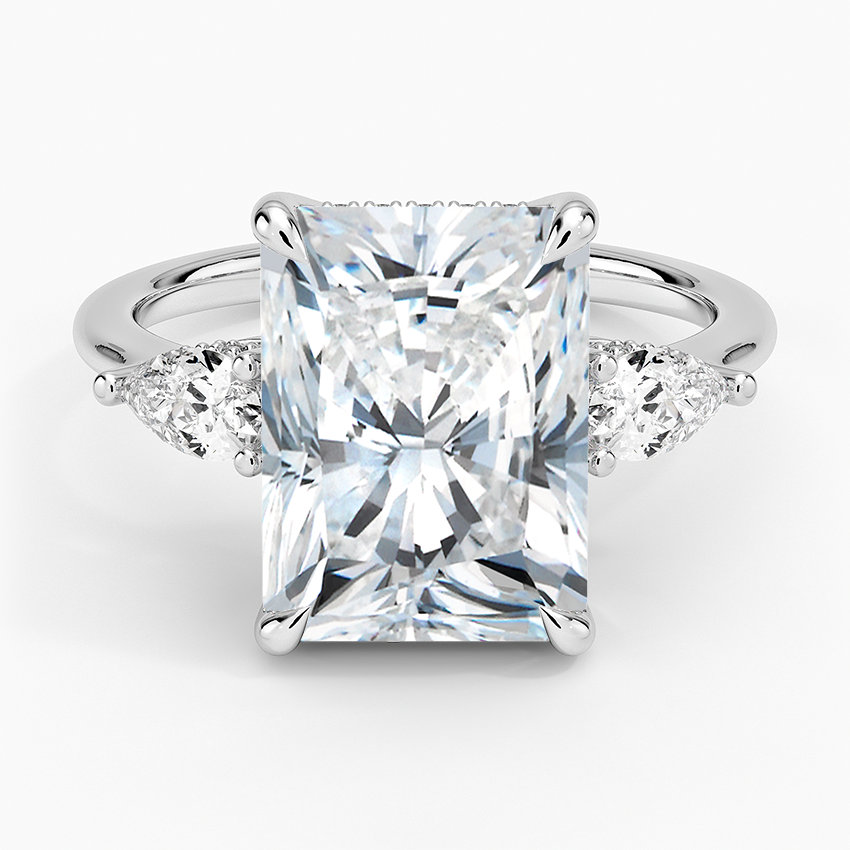1.60 Carat Princess Halo Design Solitaire Lab Diamond Ring 18K - Florina 