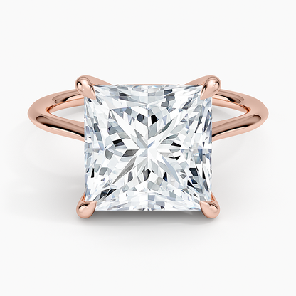 1.60 Carat Princess Halo Design Solitaire Lab Diamond Ring 18K - Florina 