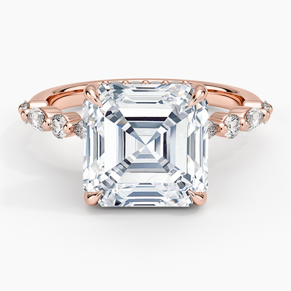 1.60 Carat Princess Halo Design Solitaire Lab Diamond Ring 18K - Florina 