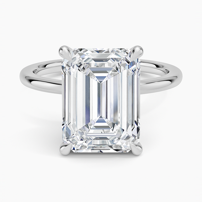 1.60 Carat Princess Halo Design Solitaire Lab Diamond Ring 18K - Florina 